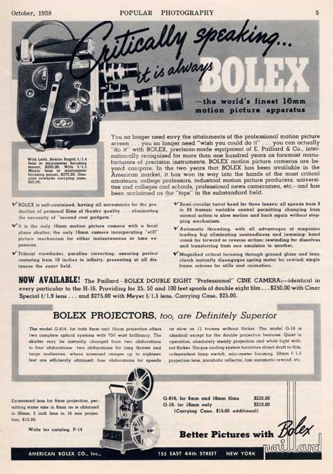 American Bolex Company advertisement