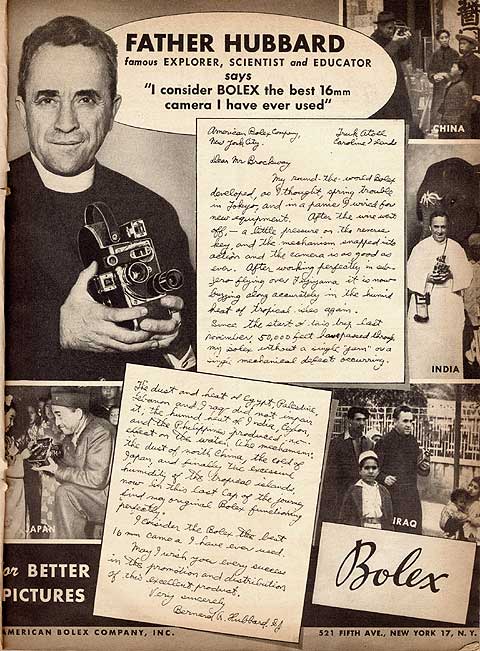 Father Bernard Hubbard advertisement