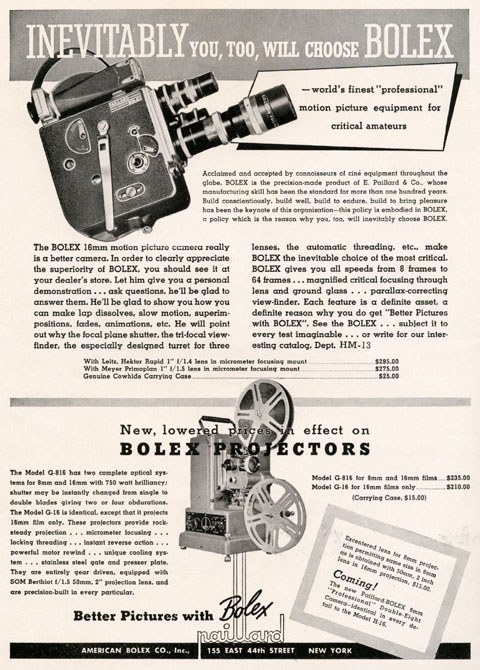 Bolex, the Inevitable choice